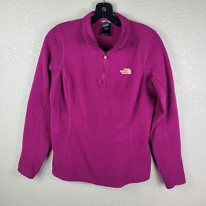 The North Face Fleece Pullover 1/4 zip pink
